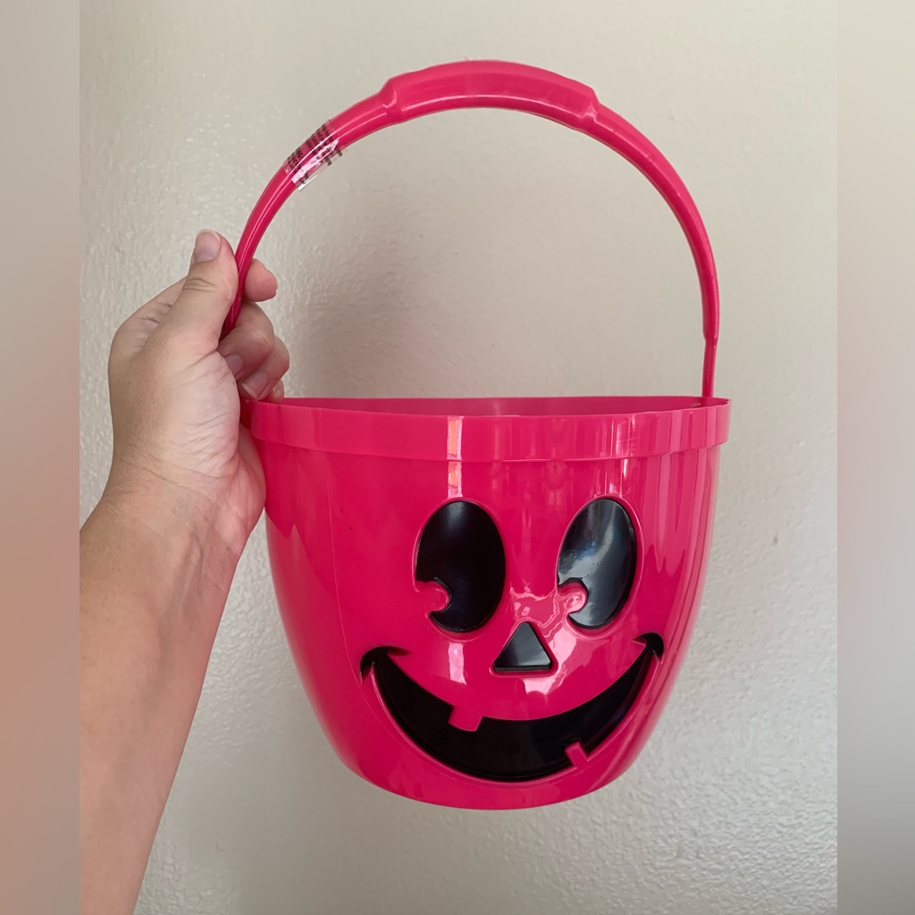 Pink Halloween Pumpkin Bucket